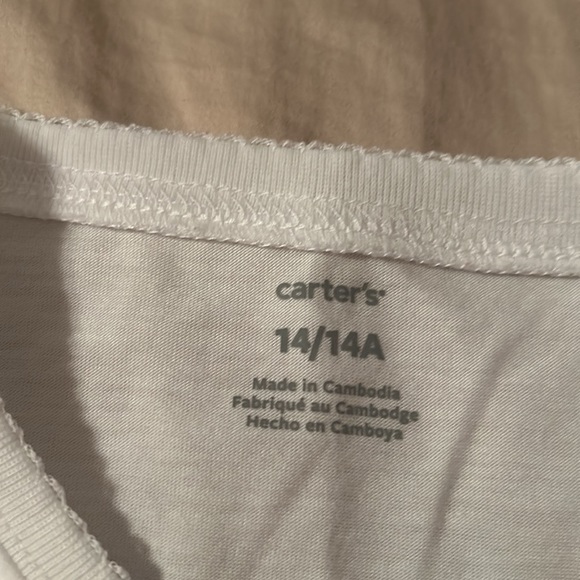 Girls Carters pajama top size 14 - Picture 2 of 3